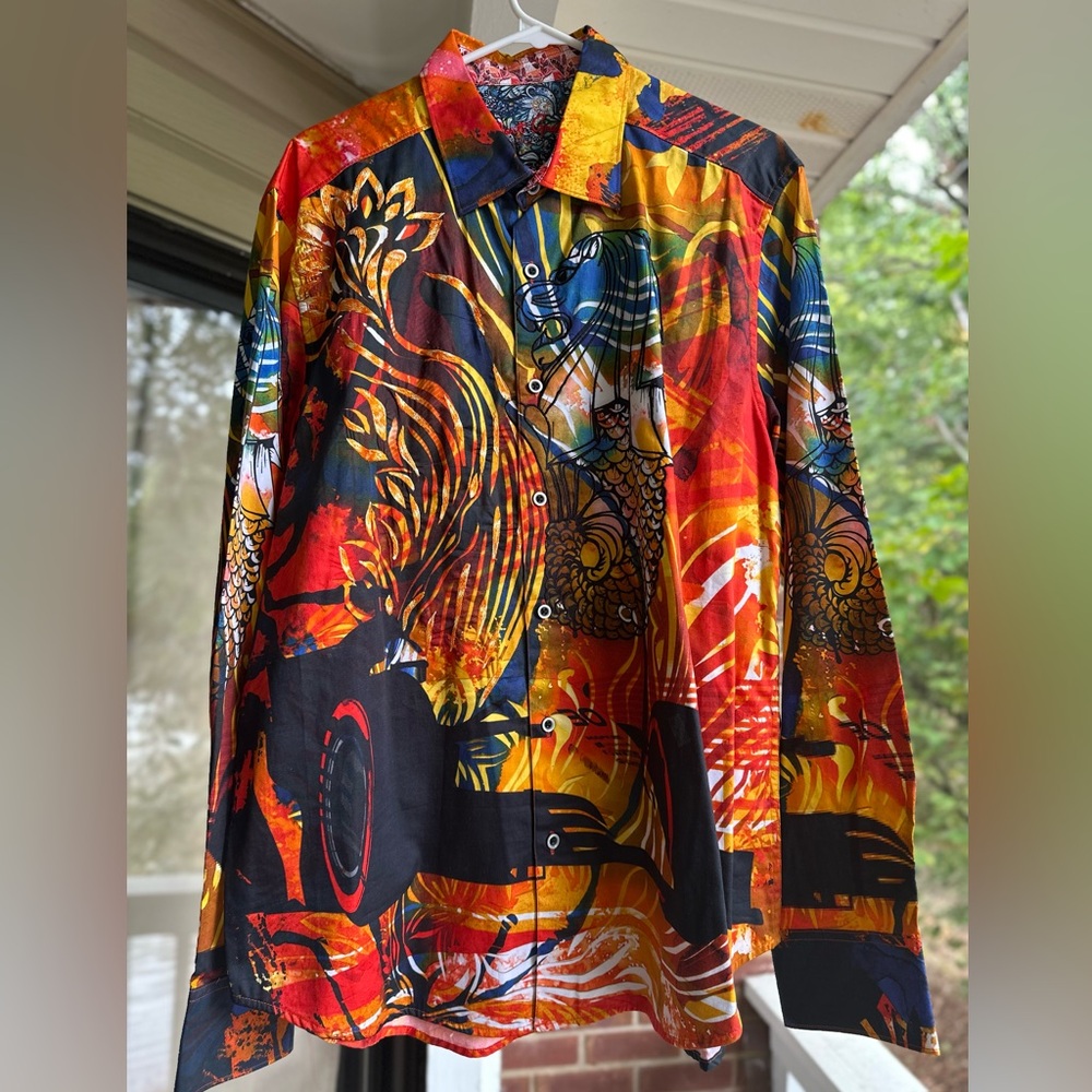 Robert Graham Multicolor Abstract Casual Button Down Shirt